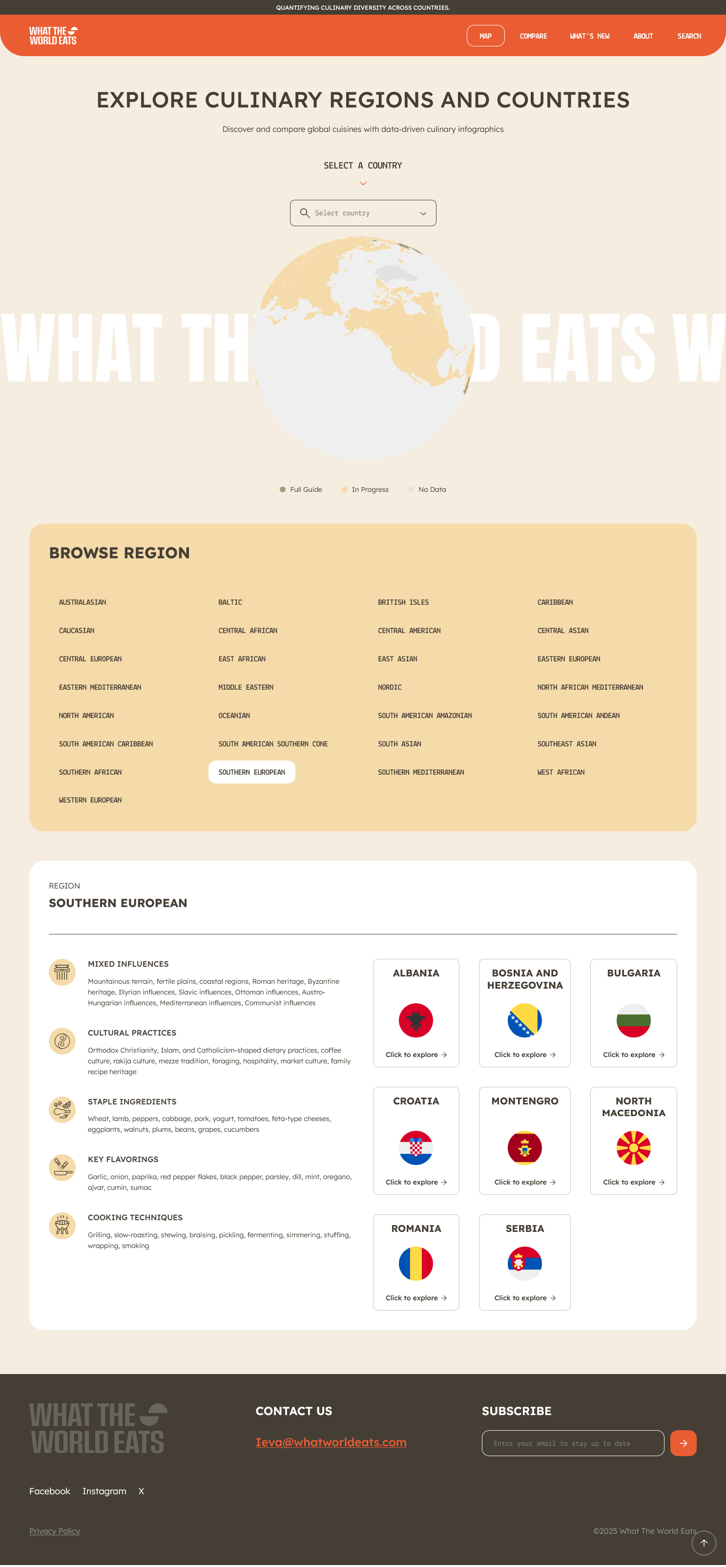 Morka Labs - What the World Eats interneto svetainė